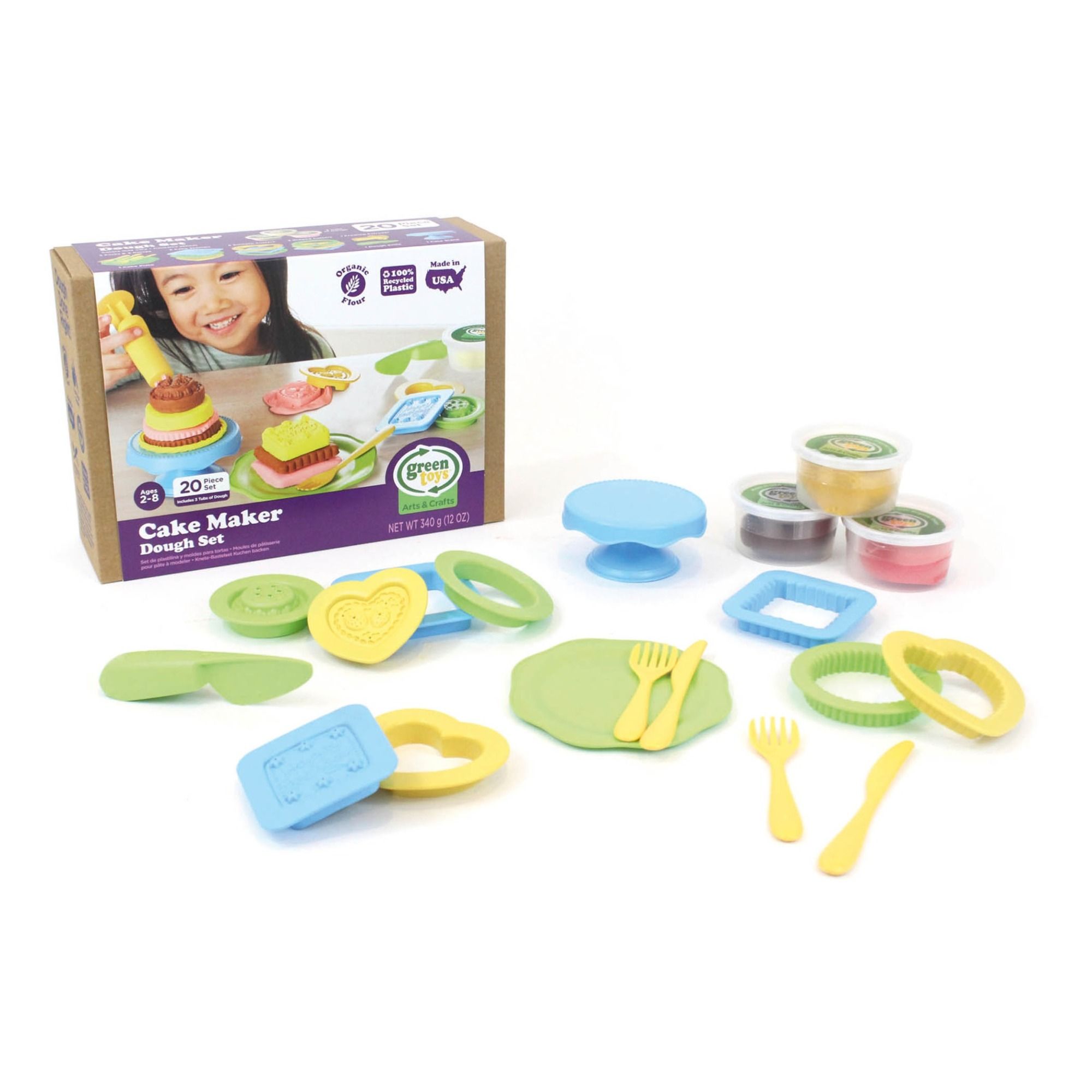 Green Toys - Kit de pâte à modeler bio Pâtisserie - Multicolore