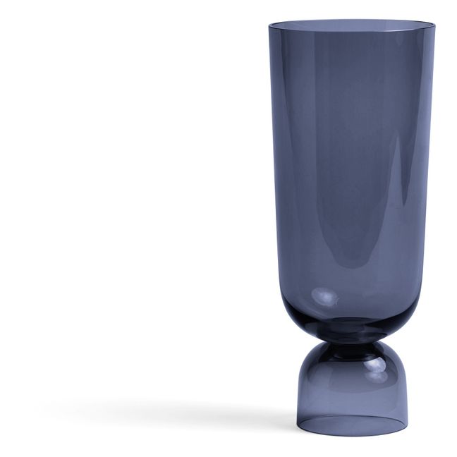 Vase Bottoms Up en verre | Bleu marine