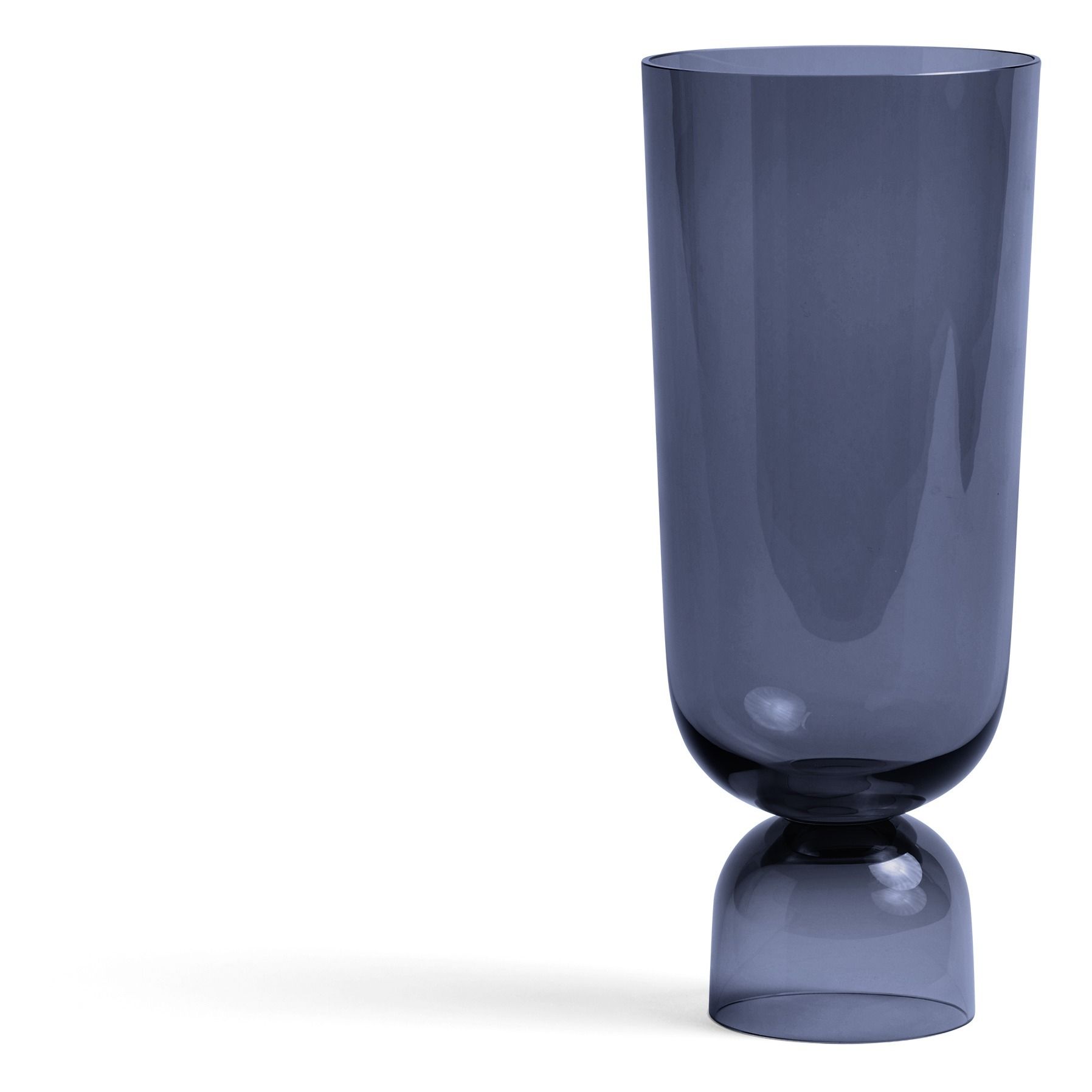 Hay - Vase Bottoms Up en verre - Bleu marine