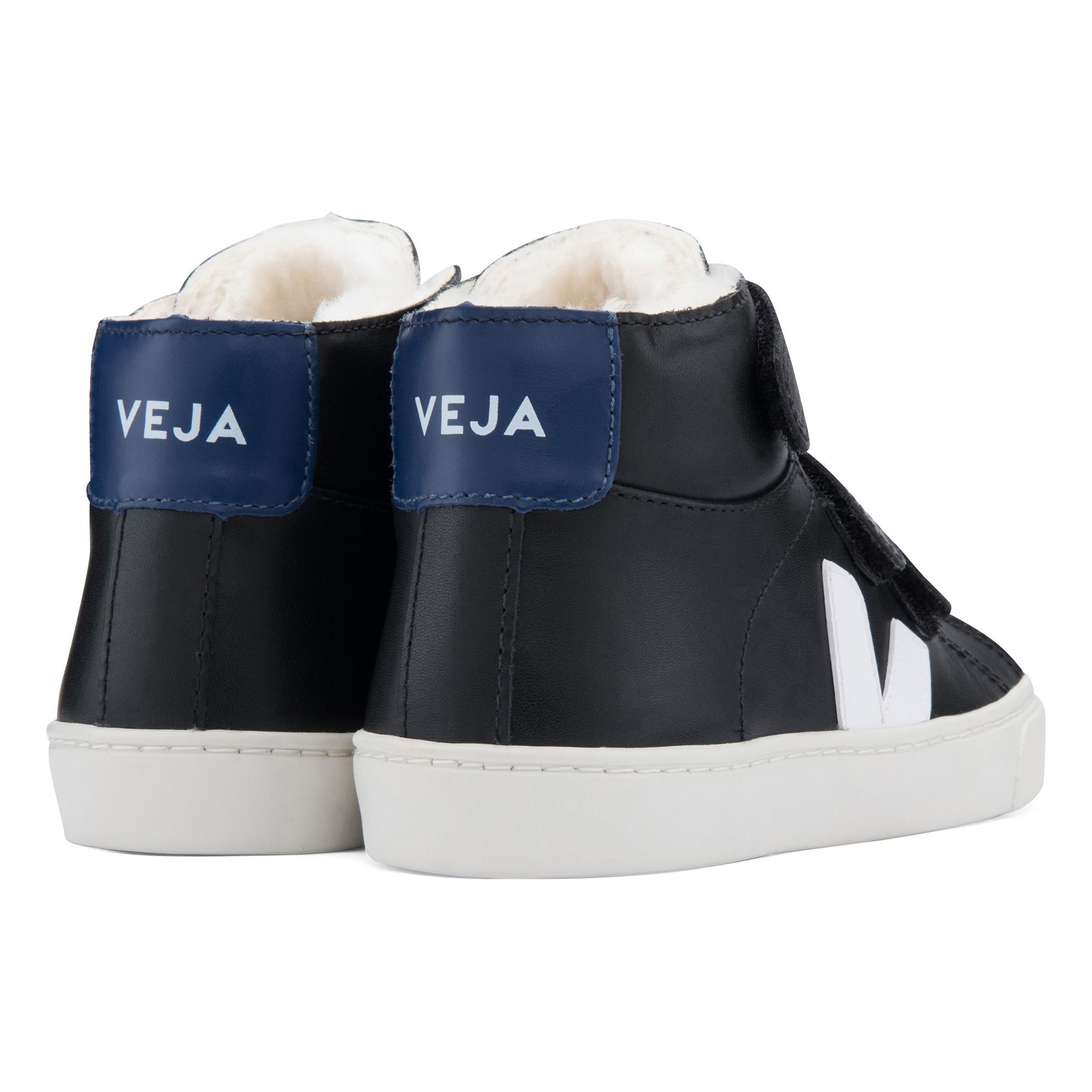 black fur lined trainers