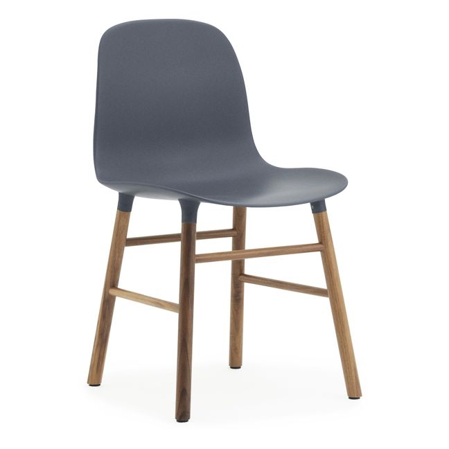 Form Walnut Chair Blue