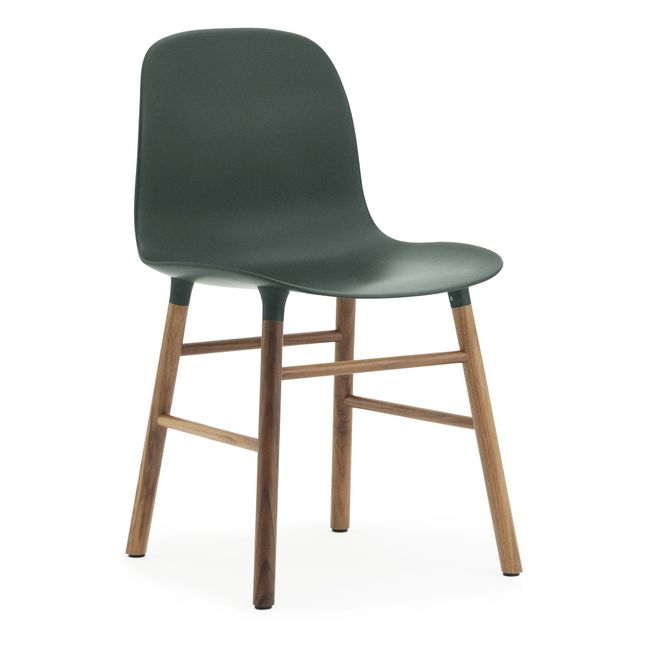 Chaise Form en noyer | Vert