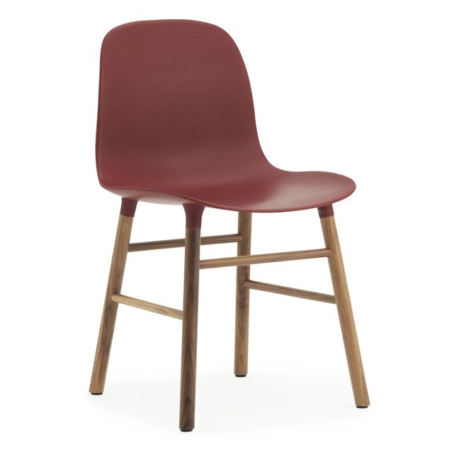 Form Walnut Chair Red