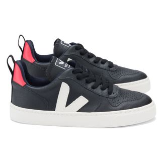 Fur Lined Leather Trainers Black Veja 