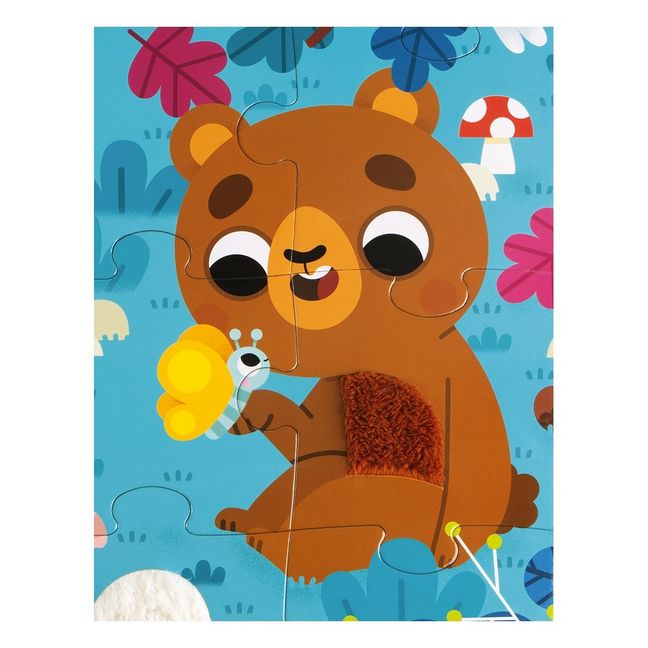 Puzzle con texturas «Los animales del bosque» - 20 piezas
