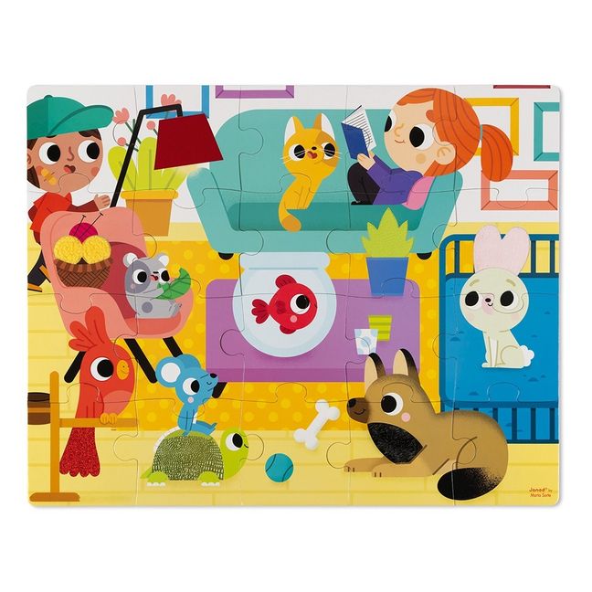Puzzle con texturas «Los animales domésticos» - 20 piezas