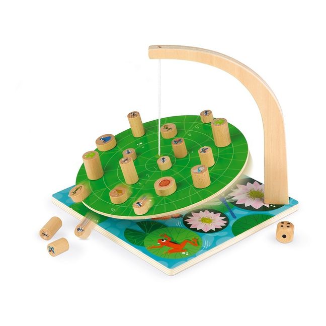 Janod Waterlily Challenge – Gioco Da Tavolo Per Bambini In Legno – Gioco Di Abilità E Strategia – 2-6 Giocatori – Certificato FSC – Dai 6 Anni