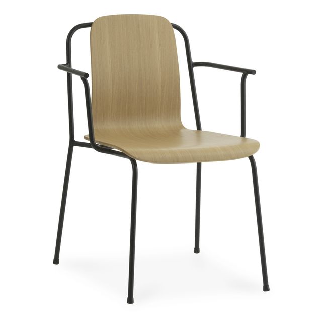 Studio Chair with Arms Oak