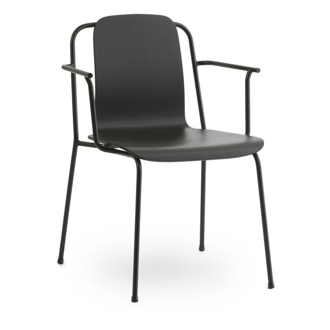Studio Chair with Arms Black