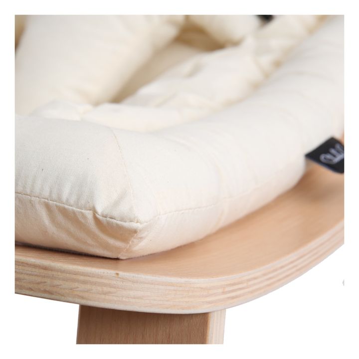 Levo Baby Bouncer - Beech & Ecru Organic Cotton Cushion | Ecru- Product image n°4