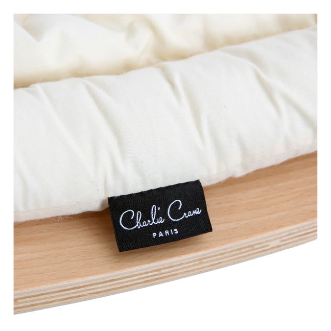 Levo Baby Bouncer - Beech & Ecru Organic Cotton Cushion Ecru
