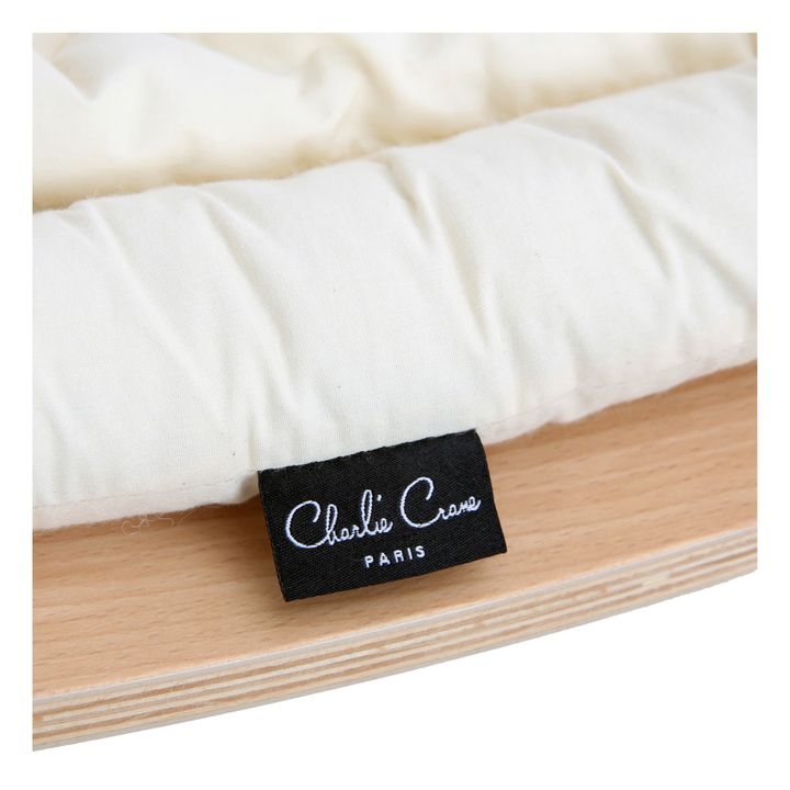 Levo Baby Bouncer - Beech & Ecru Organic Cotton Cushion | Ecru- Product image n°5