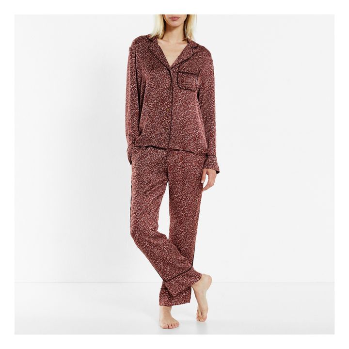 Jude L Pyjama Top | Burgundy- Product image n°1