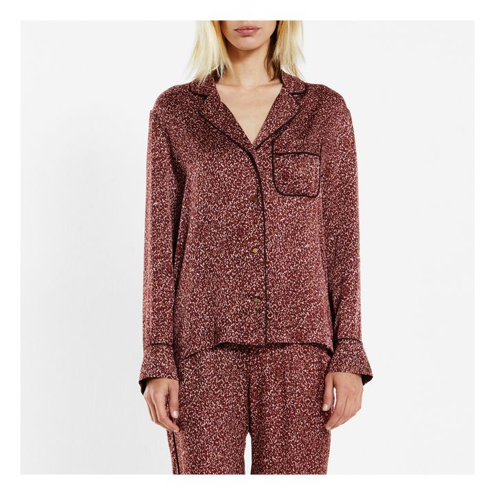 Jude L Pyjama Top | Burgundy- Product image n°2