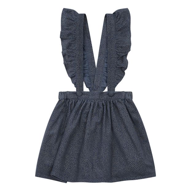 Nelie Velvet Suspender Skirt Grey blue Louis Louise Fashion