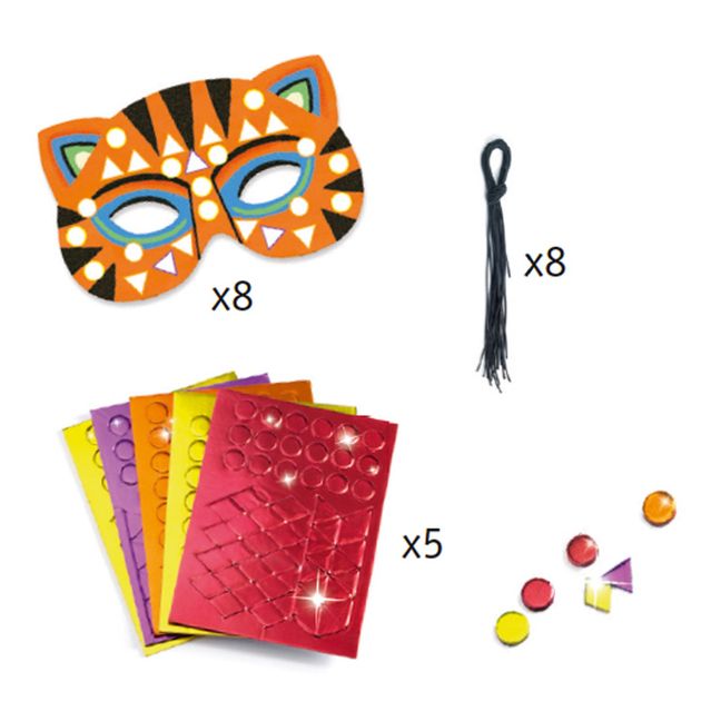 Máscaras para decorar Animales de la jungla - Juego de 8