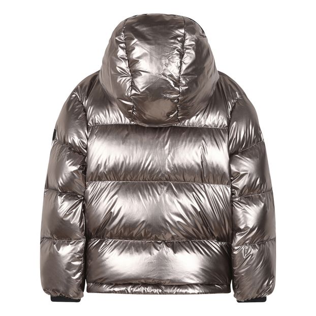 Snowflow Down Jacket Silver Finger in the nose Fashion Teen