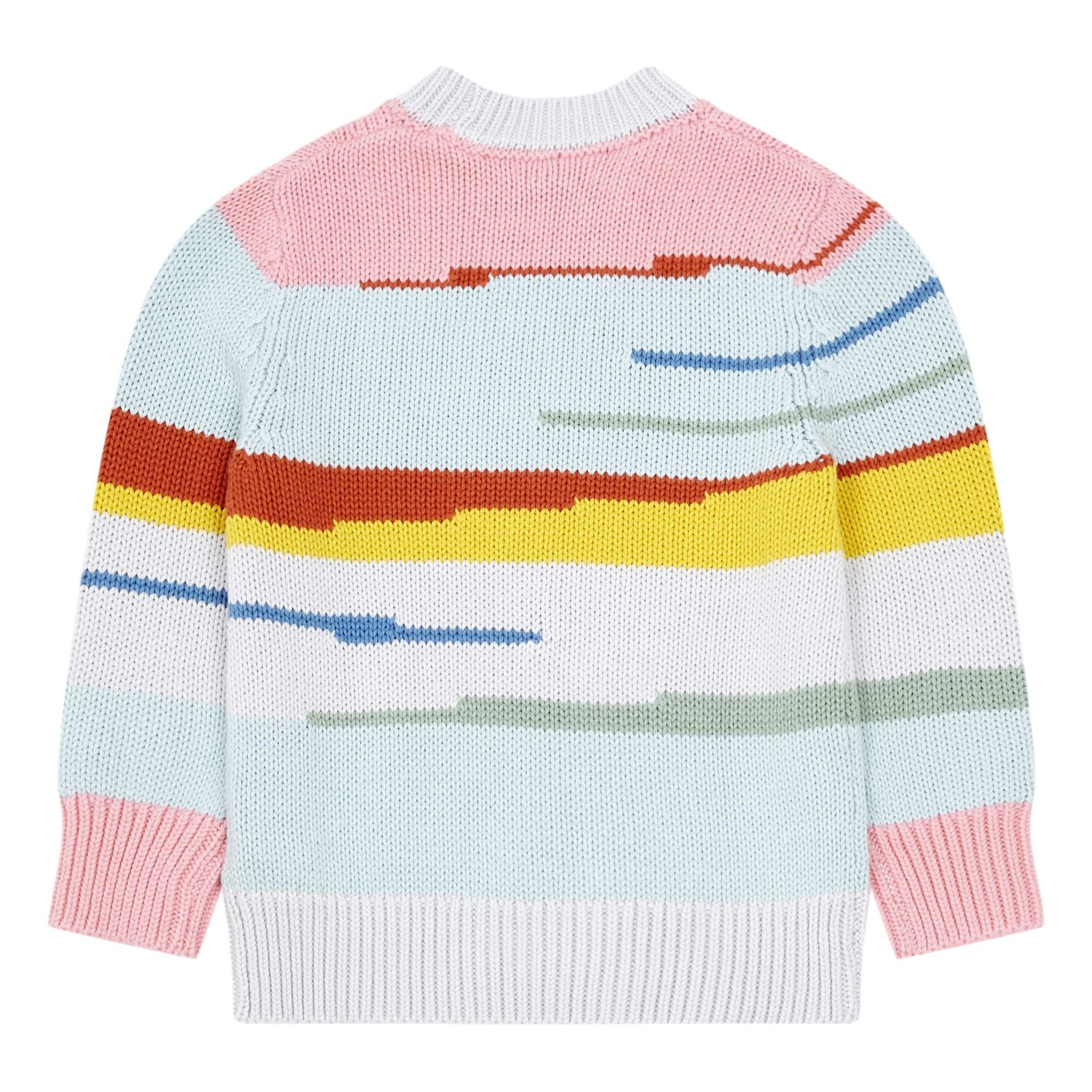 Striped Organic Cotton Jumper Light blue Stella McCartney Kids