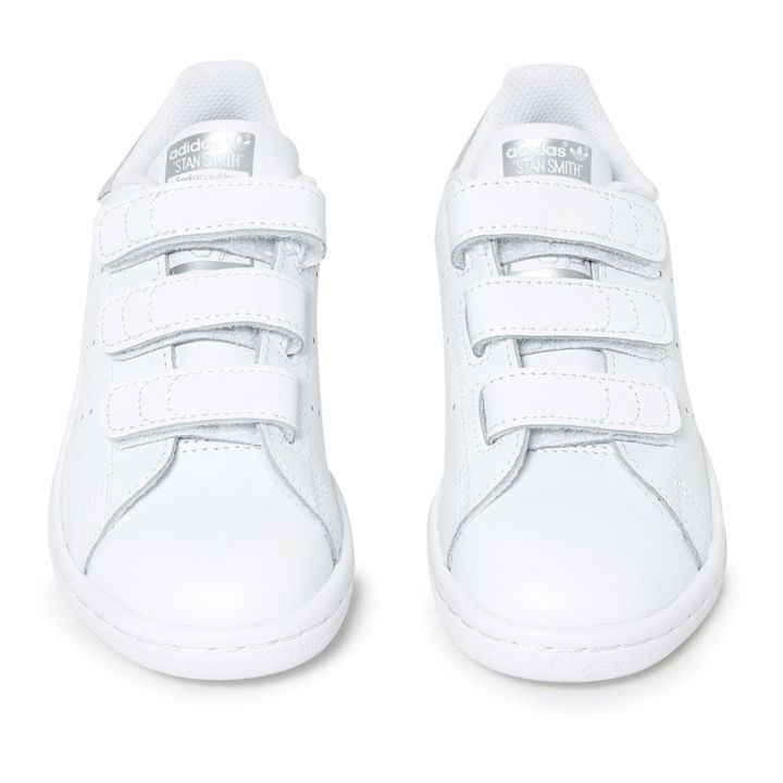 Adidas - Zapatillas Cuero 3 Velcros Stan Smith - Plateado Smallable