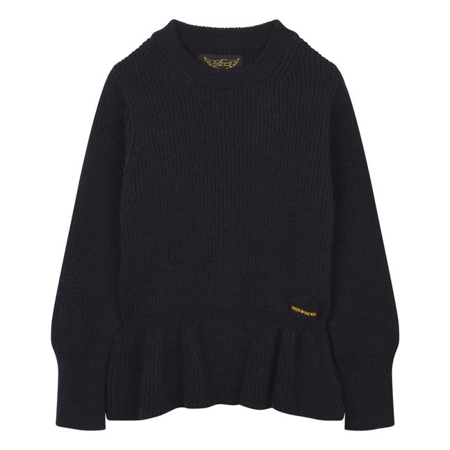 grey embroidered jumper