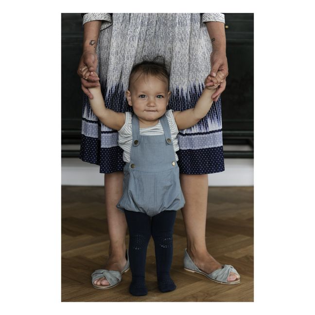 Antirutschstrumpfhose Knie und Füsse  | Navy