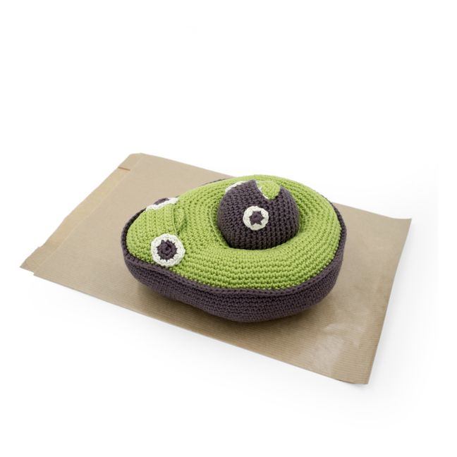 Crocheted Musical Avocado Toy Green