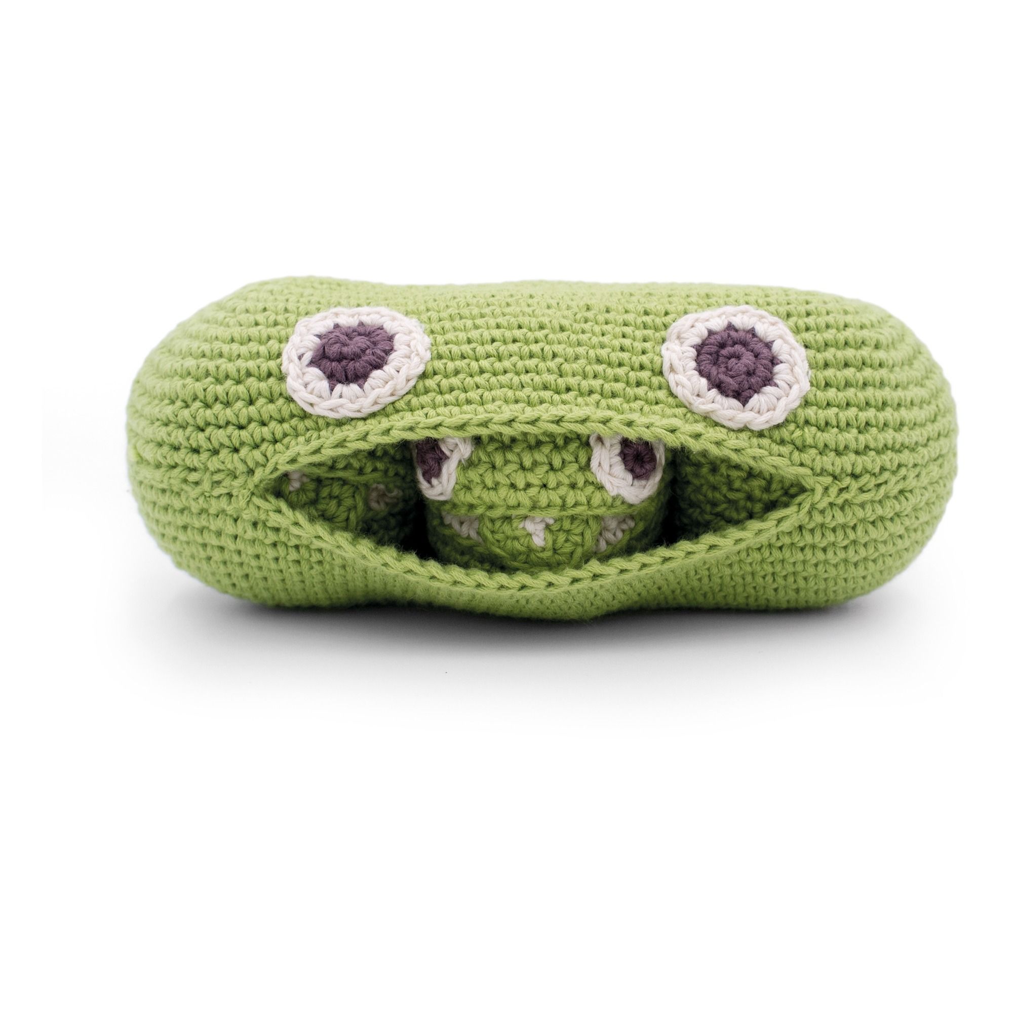 MyuM - Hochet petits pois en crochet - Vert