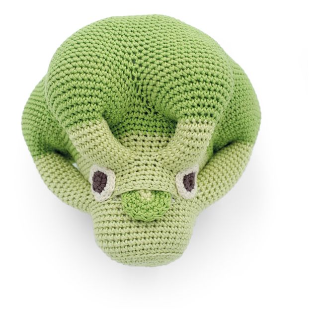 Crocheted Musical Broccoli Toy Green