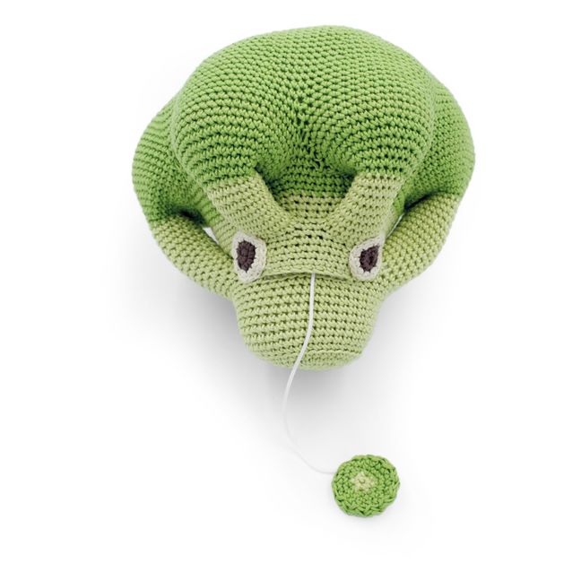 Boite à musique brocolis en crochet | Vert
