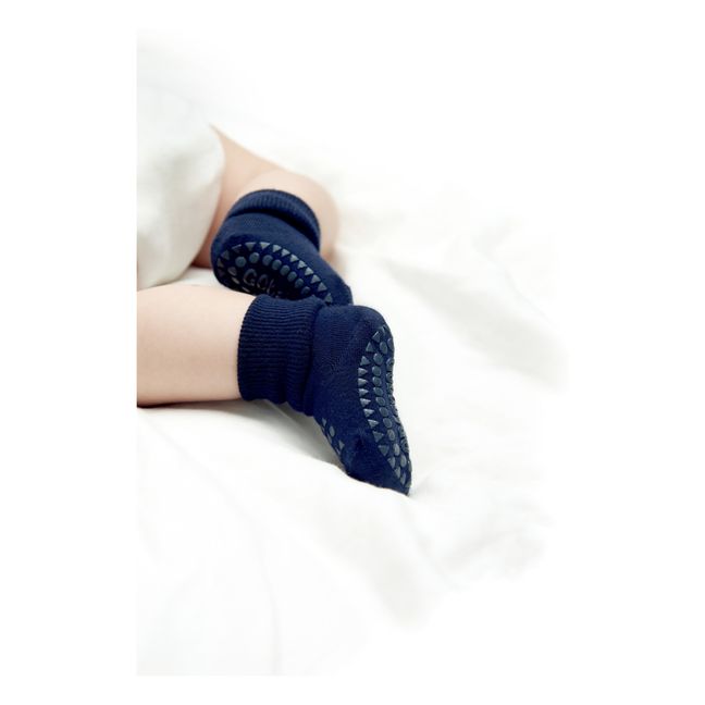 Non-Slip Bamboo Socks | Navy blue