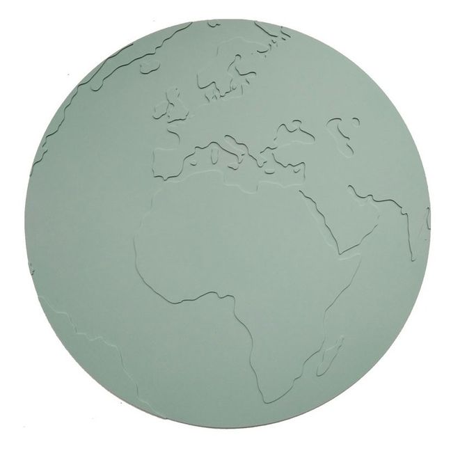 Tovaglietta pianeta terra in silicone  Grigio Verde