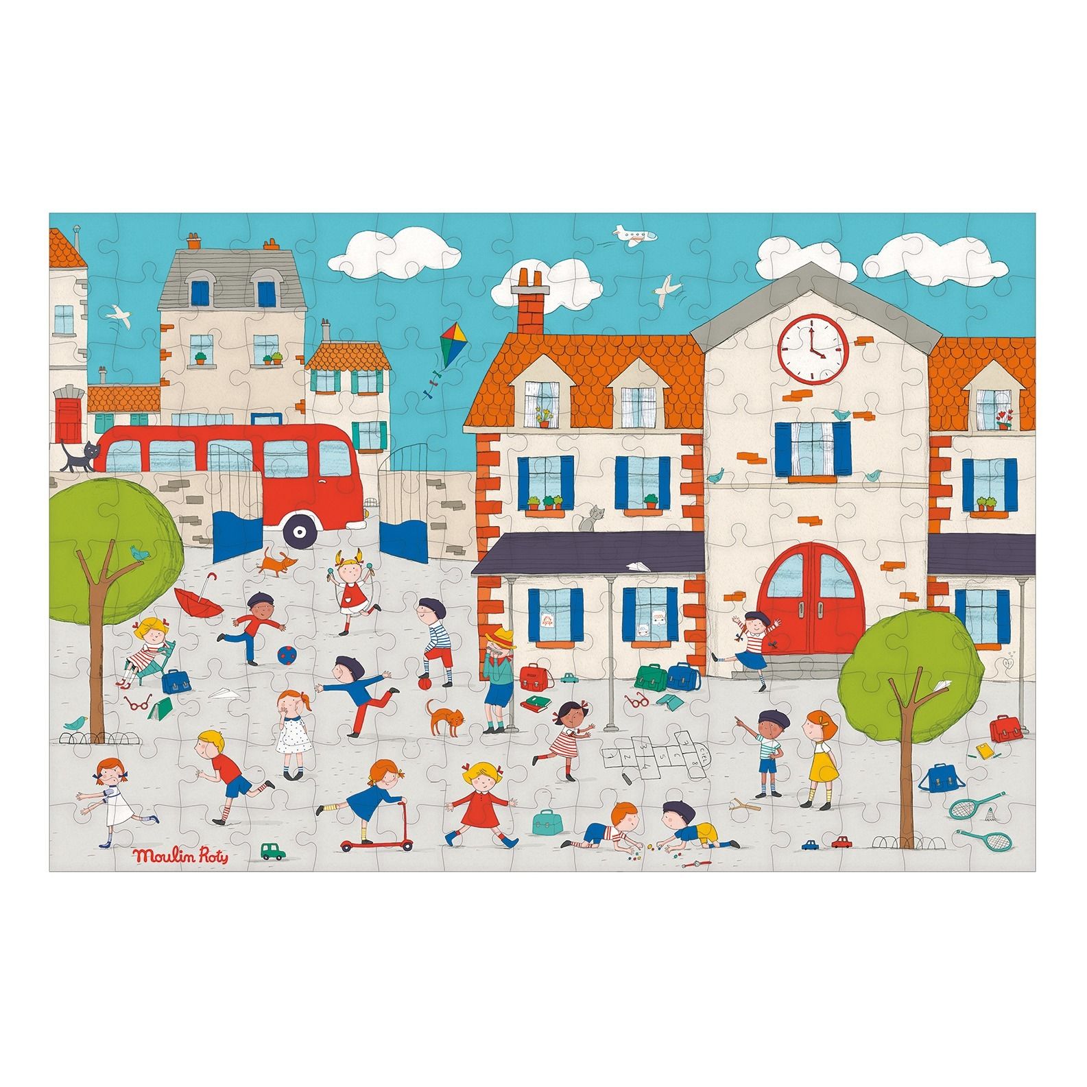 Moulin Roty - Puzzle A la récré - 150 pièces - Multicolore