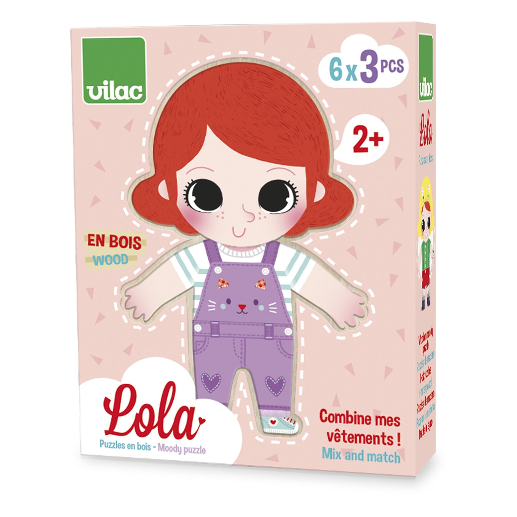 Vilac - Puzzle Lola à habiller en bois - Multicolore