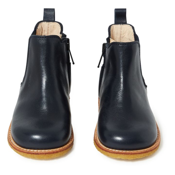 Vertbaudet Baby Chelsea-Boots Aus Leder Mit Reißverschluss - Rutschfeste Kinderschuhe