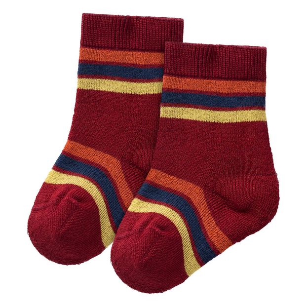 burgundy baby socks