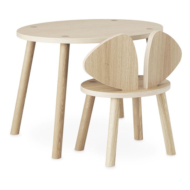 Mouse stool in oak Oak