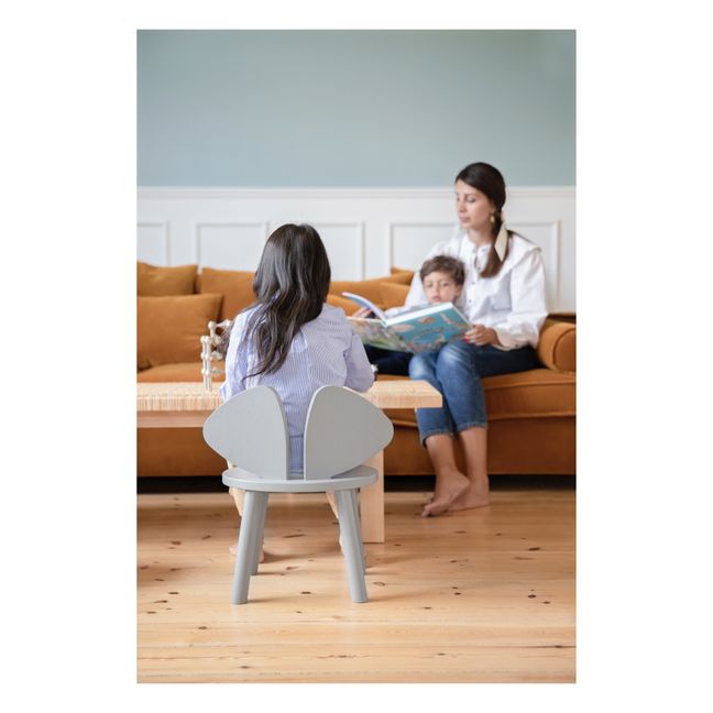 Chaise en chêne Souris | Gris