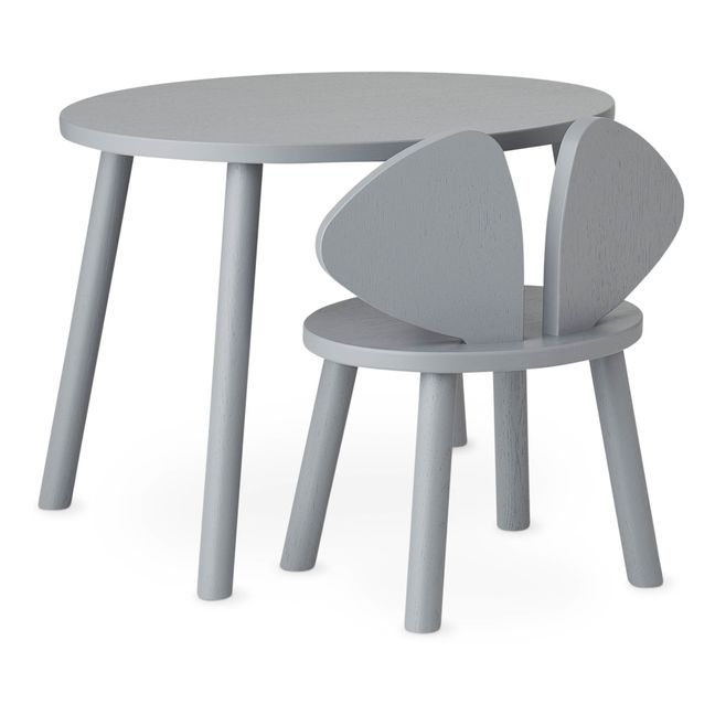 Chaise en chêne Souris | Gris