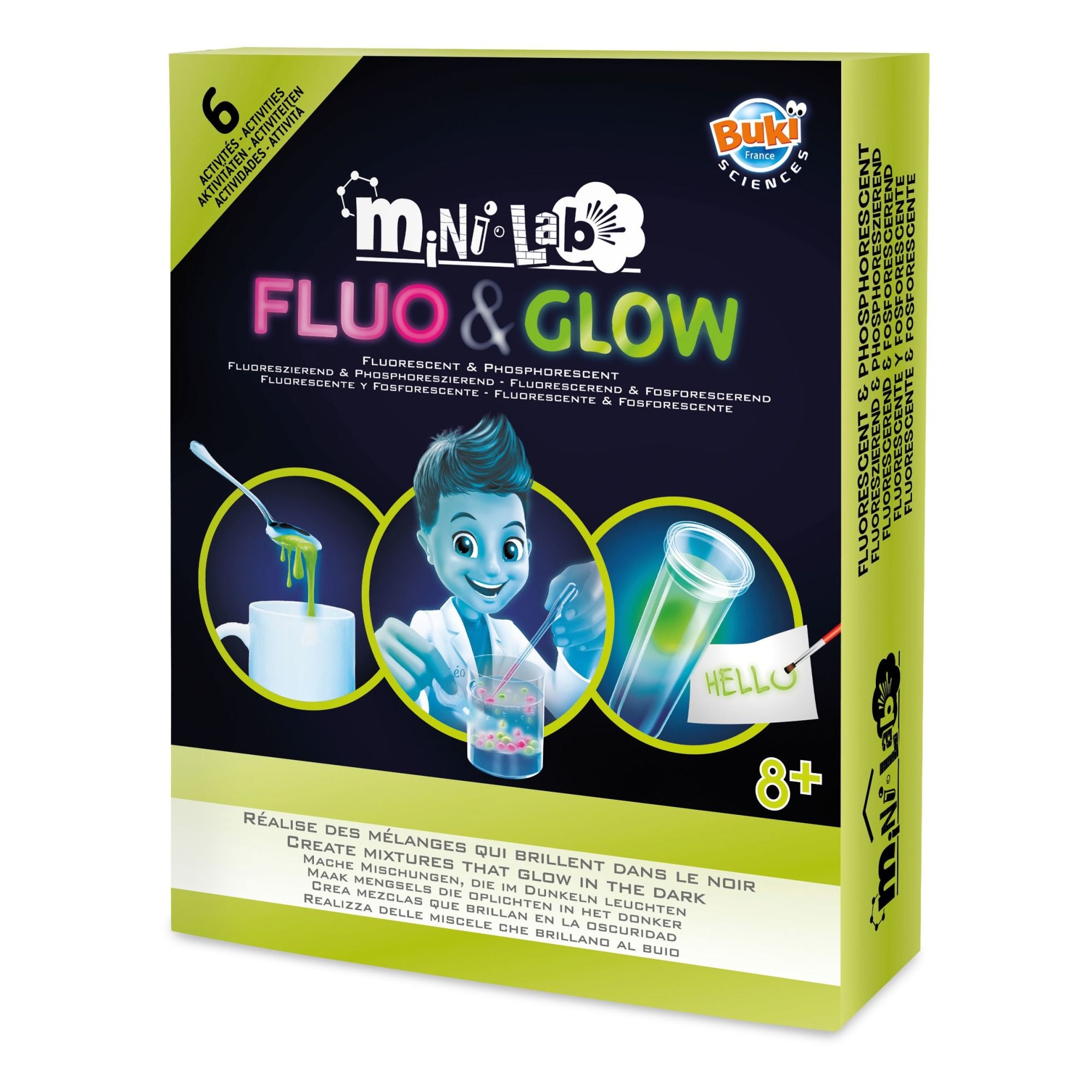 Buki - Coffret mini lab fluo & glow - Multicolore