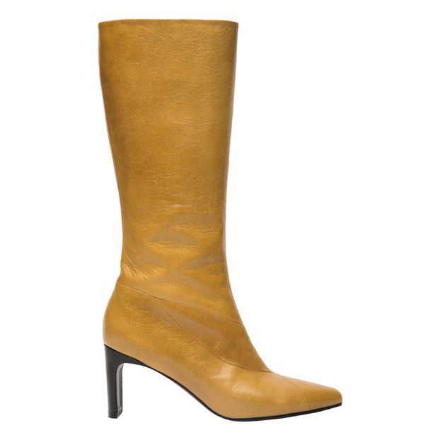 mustard gold boots