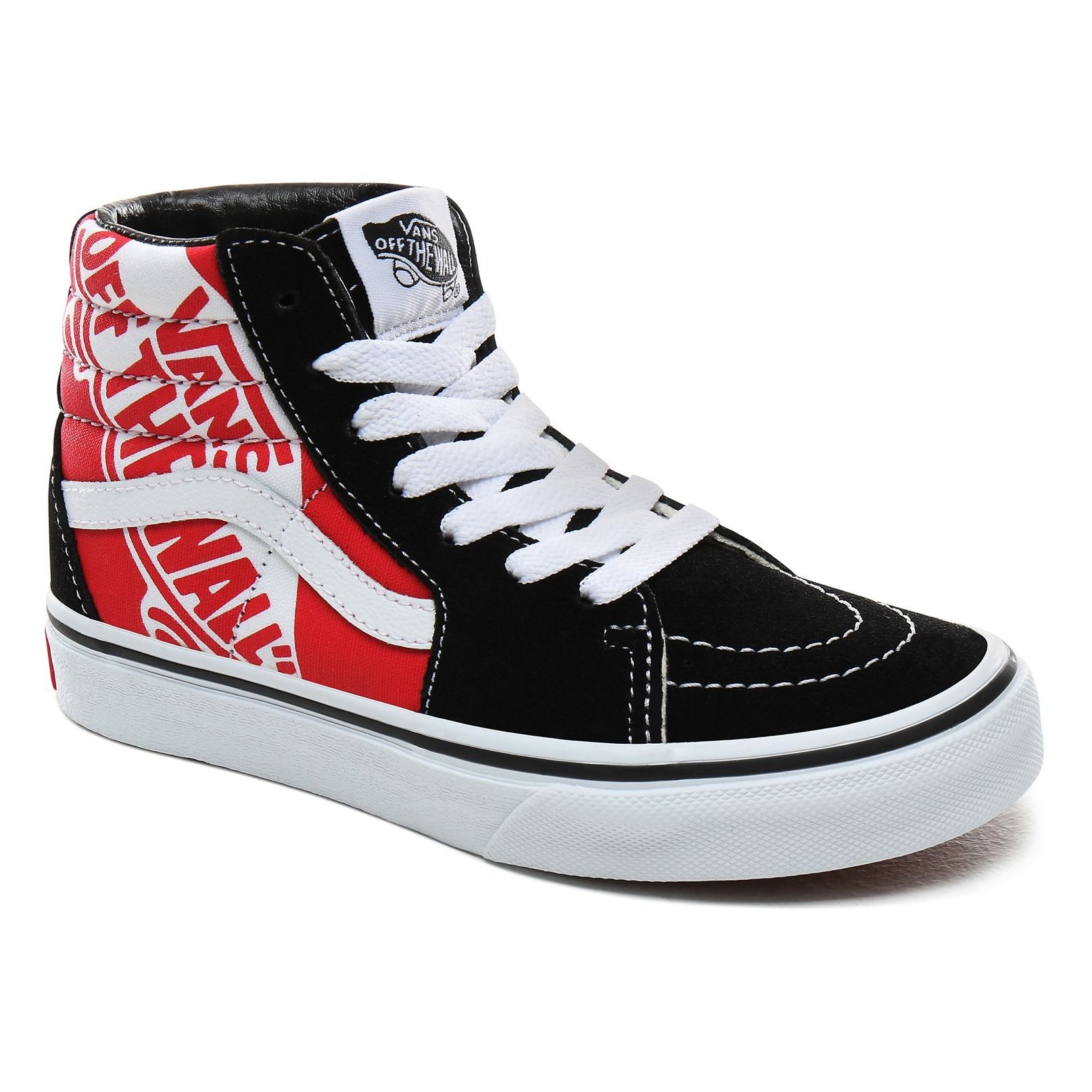 Sneakers scamosciate alte lacci SK8-Hi Rosso Vans Scarpe Bambino