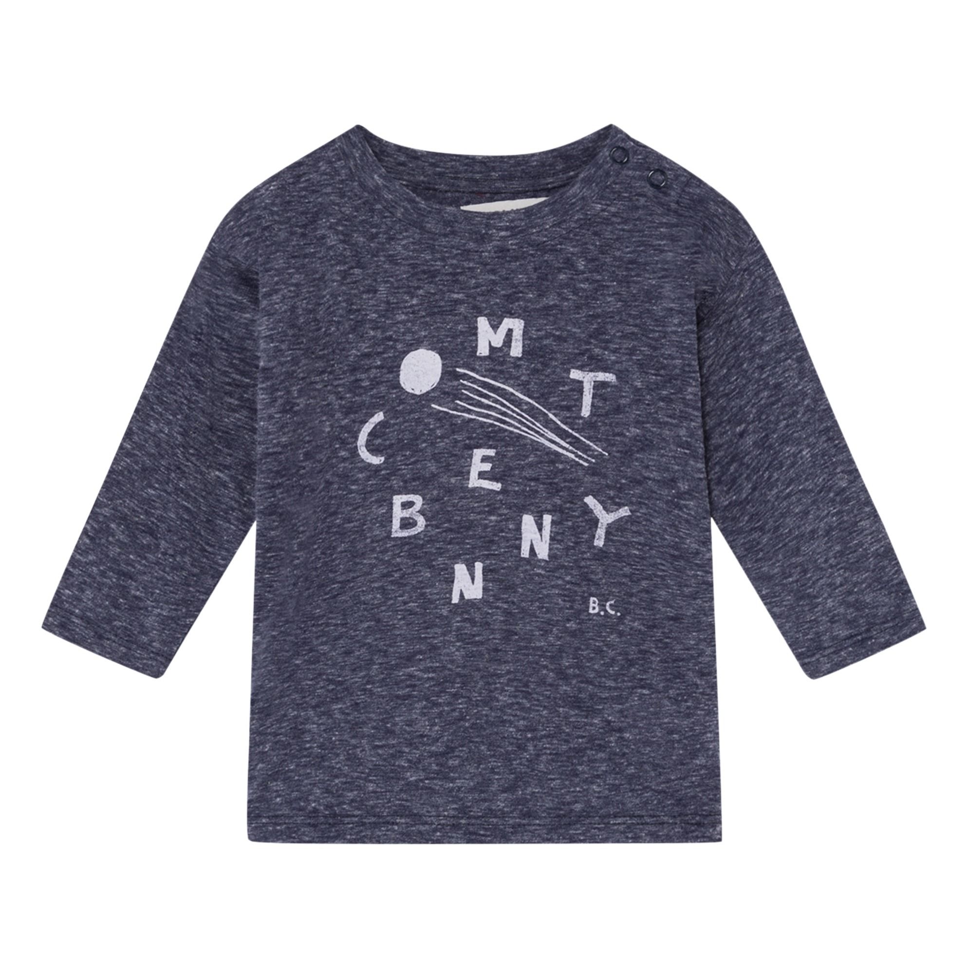 Bobo Choses - T-shirt Coton Bio Comète - Fille - Bleu chiné