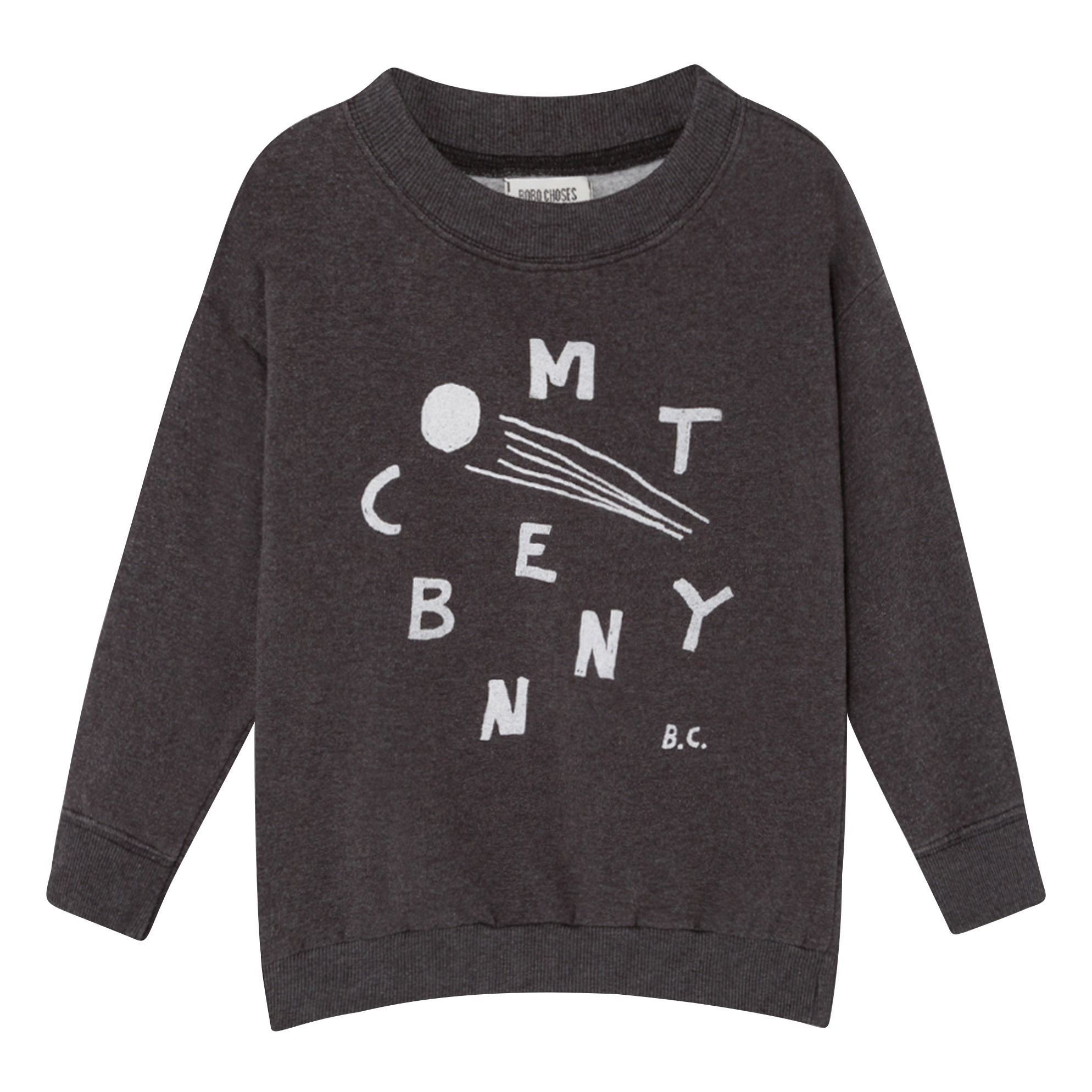 Bobo Choses - Sweat Coton Bio Comète - Fille - Gris anthracite