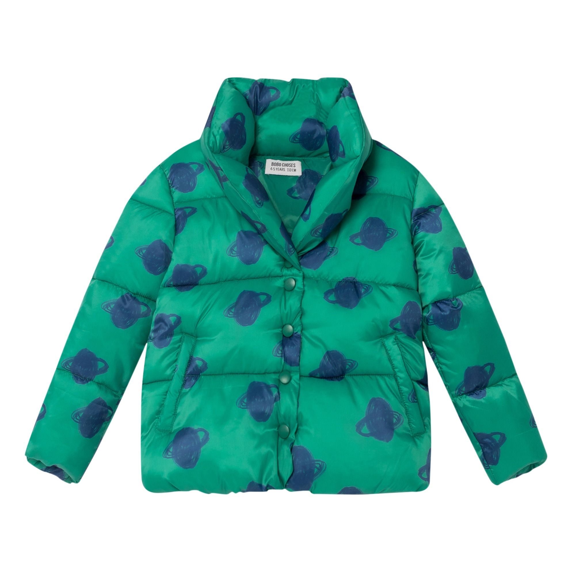 Planet Down Jacket Green Bobo Choses Fashion Children