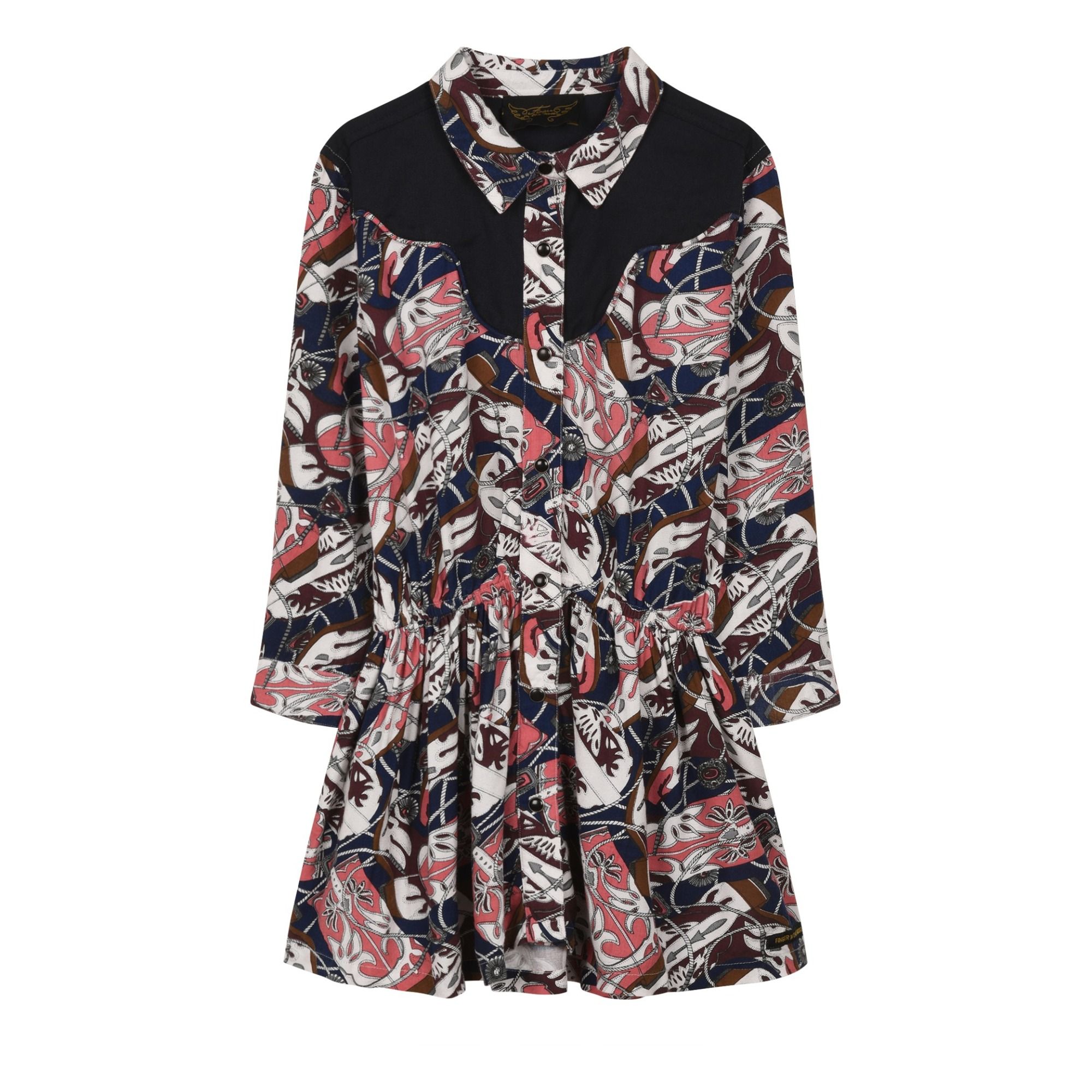 Finger in the nose - Robe Imprimée Roseville - Fille - Bleu marine