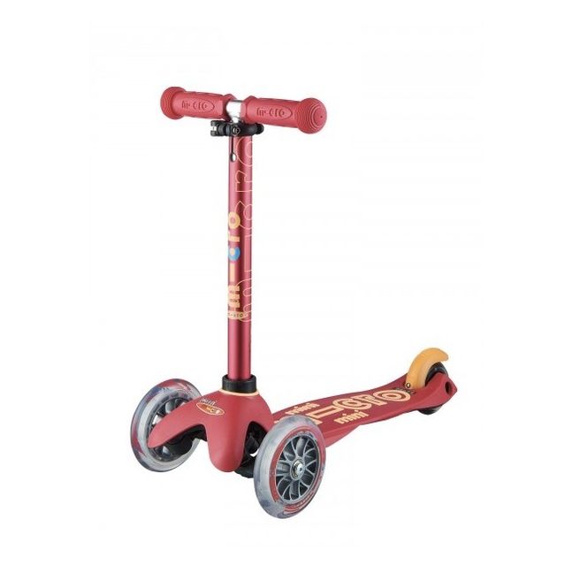 Mini Micro 3 in 1 Deluxe Plus Scooter | Raspberry red