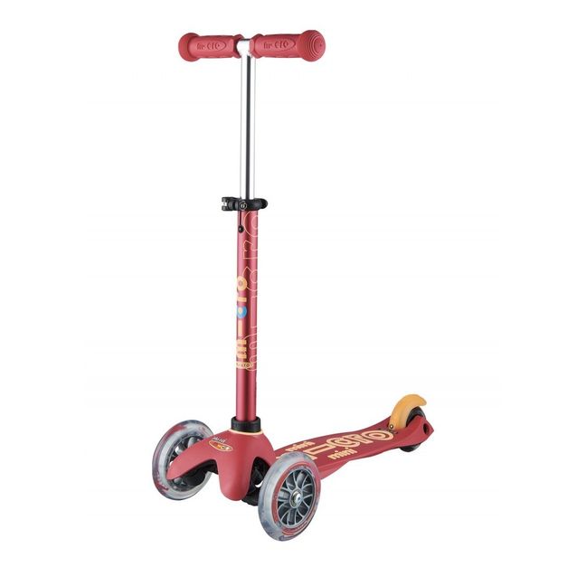 Mini Micro 3 in 1 Deluxe Plus Scooter | Raspberry red