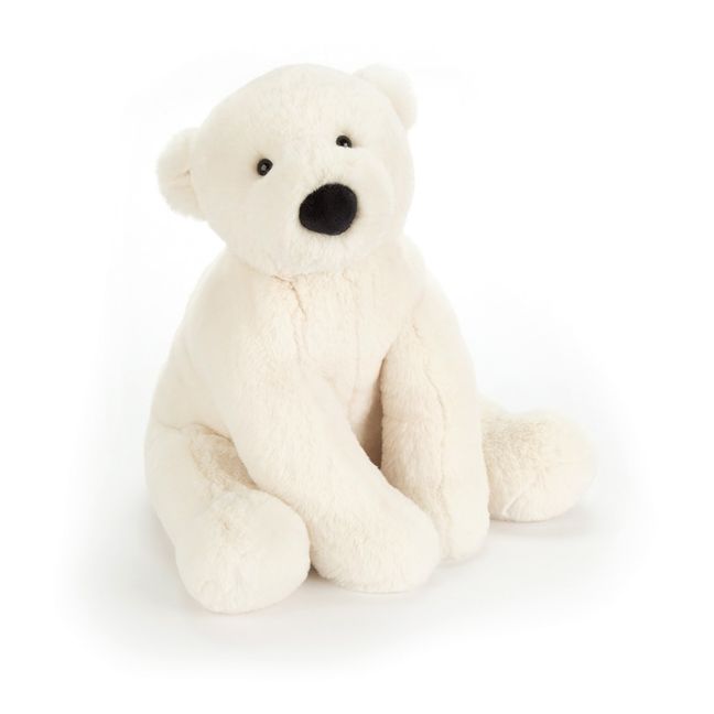 Perry Polar Bear Seated Soft Toy White