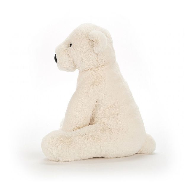 Peluche orso polare seduto Perry | Bianco