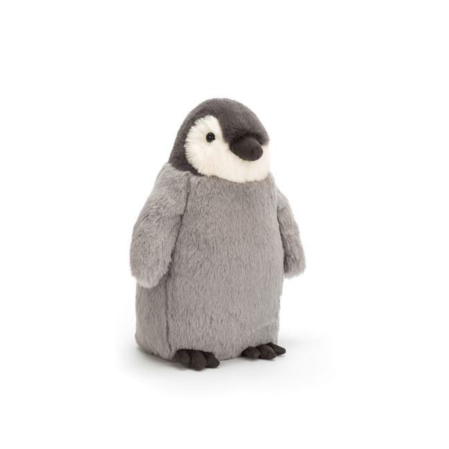 Peluche pingouin Percy 16 cm Gris